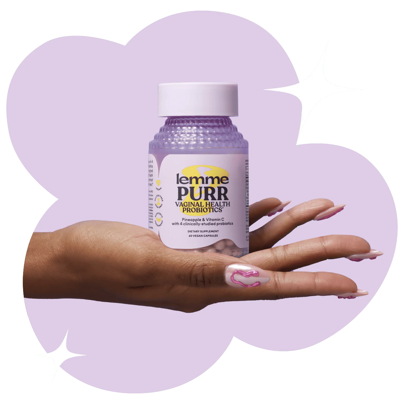 Lemme Purr Vaginal Health Probiotics – 60 Vegan Capsules