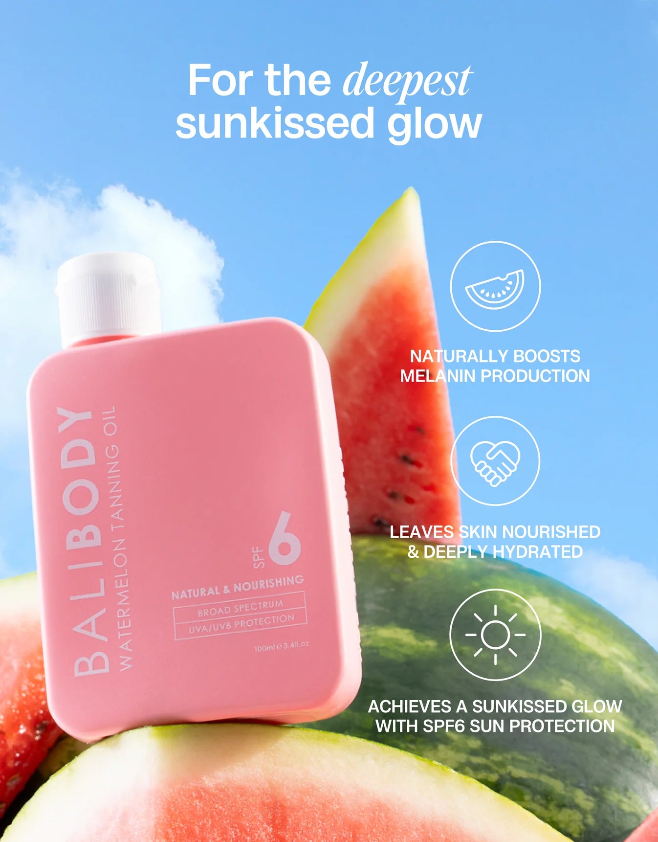 Масло для загара со вкусом арбуза SPF6