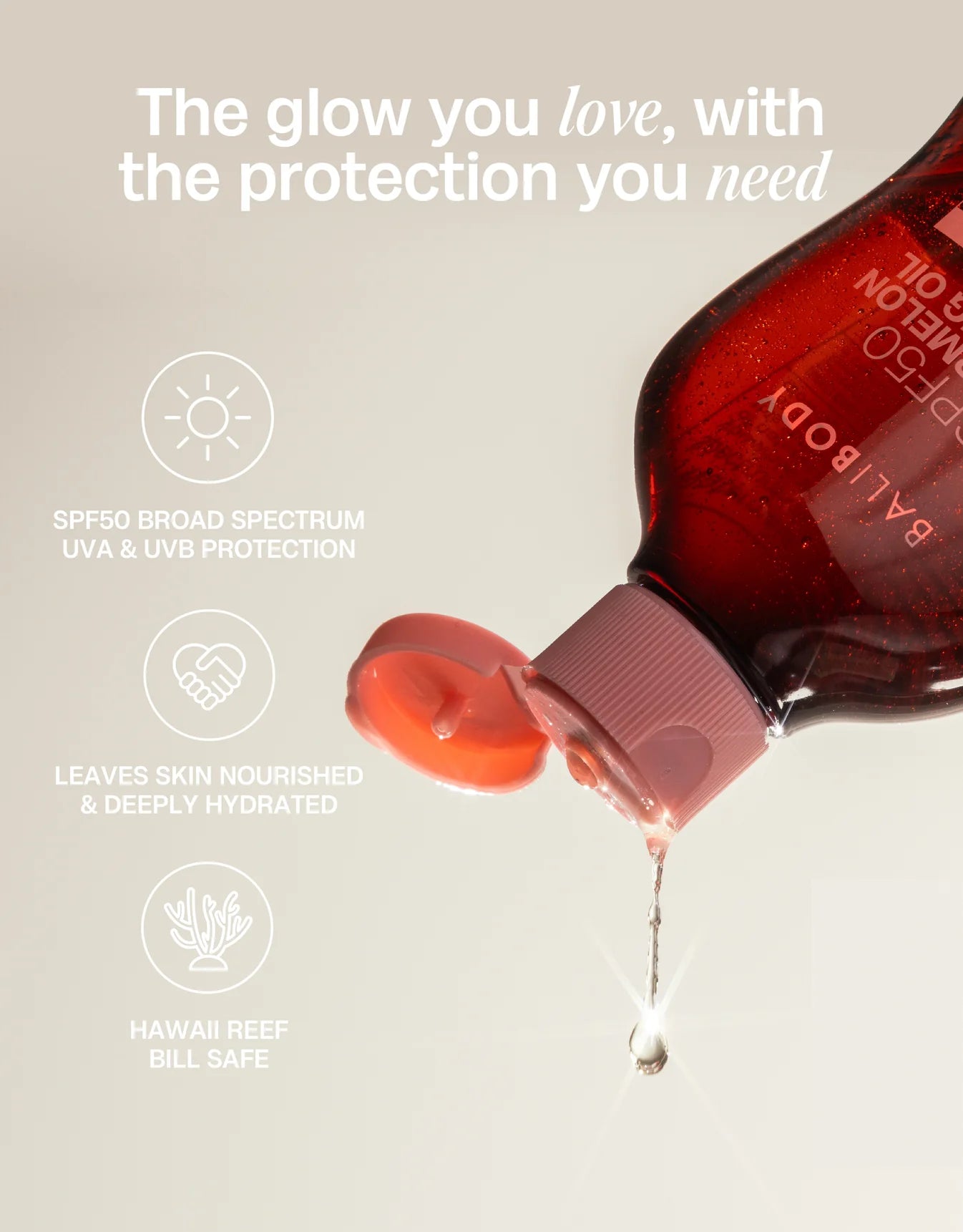 Watermelon Tanning Oil Sunscreen Oil SPF50