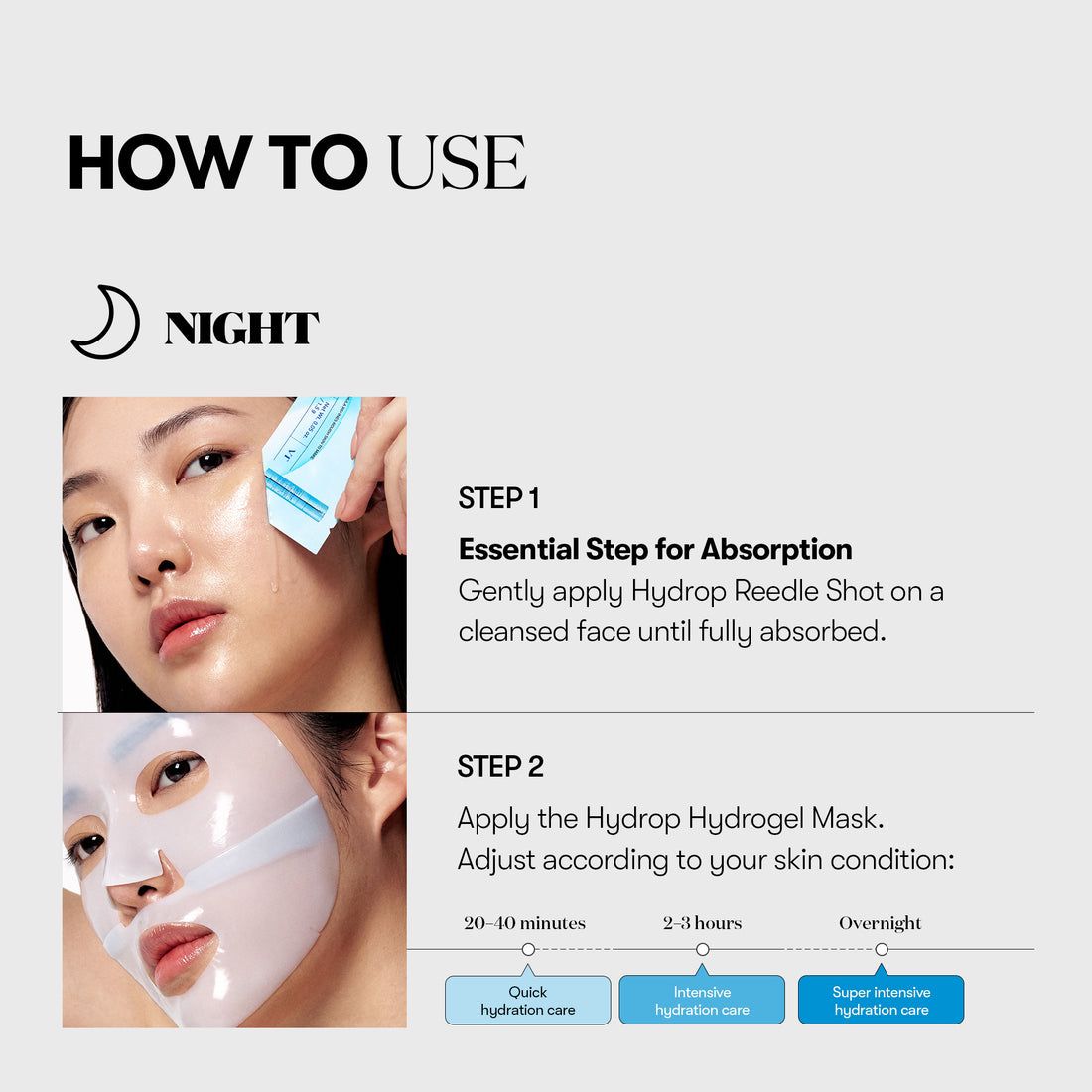 Hydrop Reedle Shot 100 hL 2‑Step Hydrogel Mask