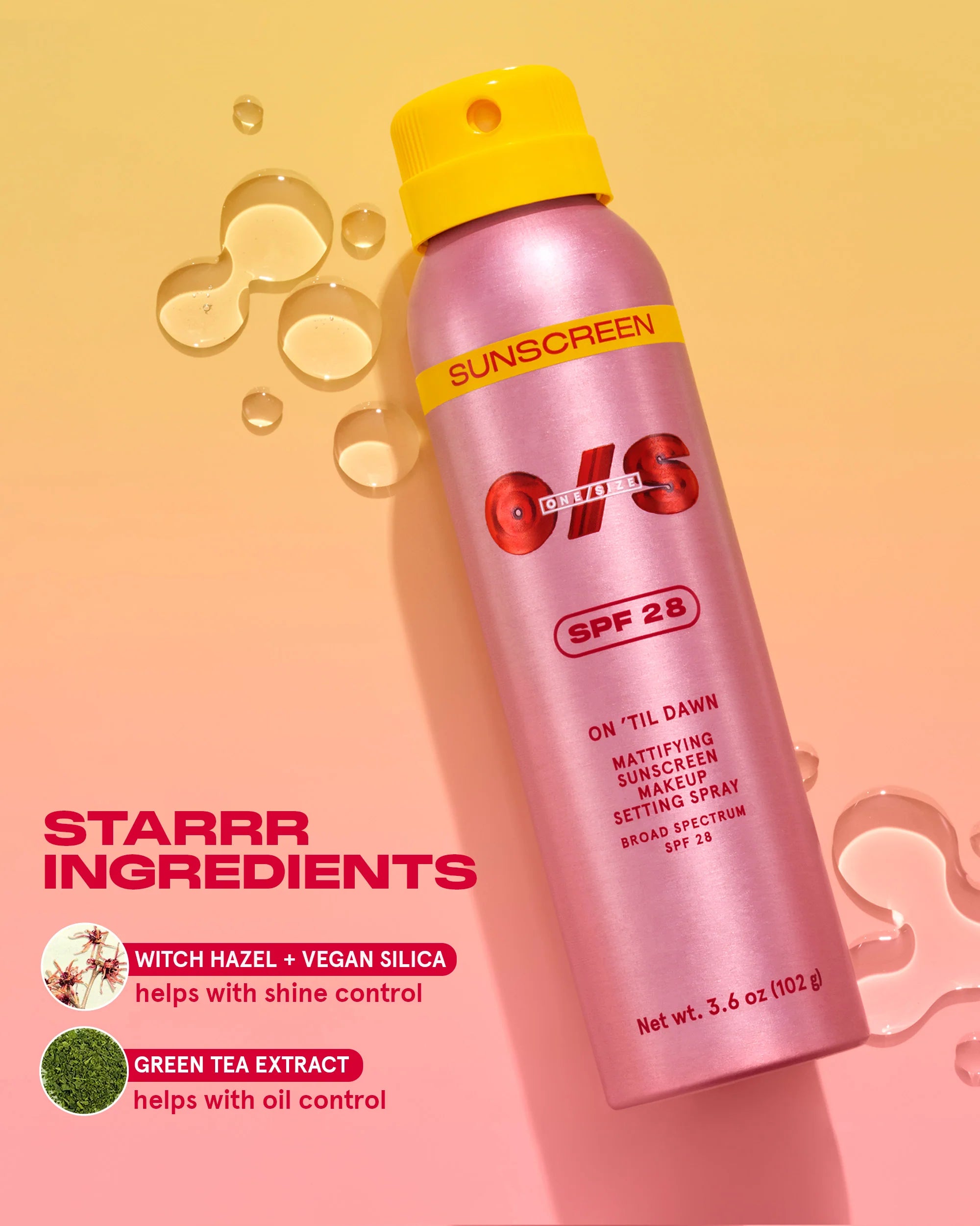 Mattifying Sunscreen Makeup Setting Spray SPF 28