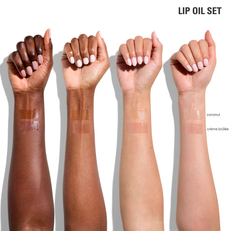Lip Oil Duo Gift Set (Coconut + Crème Brûlée)