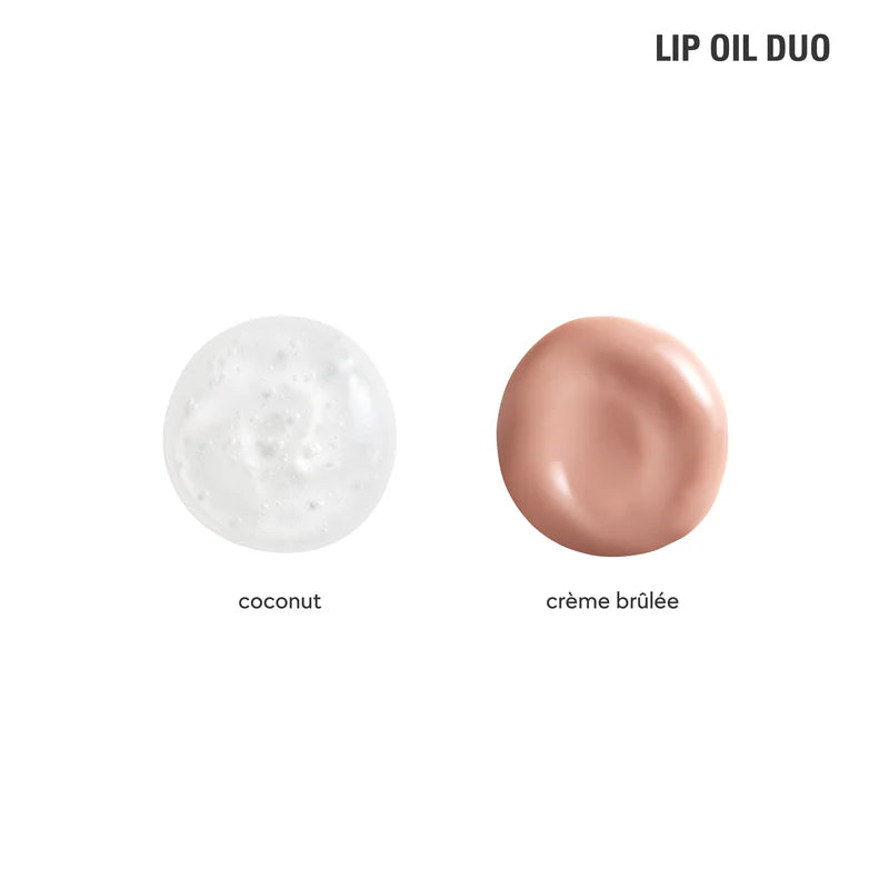 Lip Oil Duo Gift Set (Coconut + Crème Brûlée)