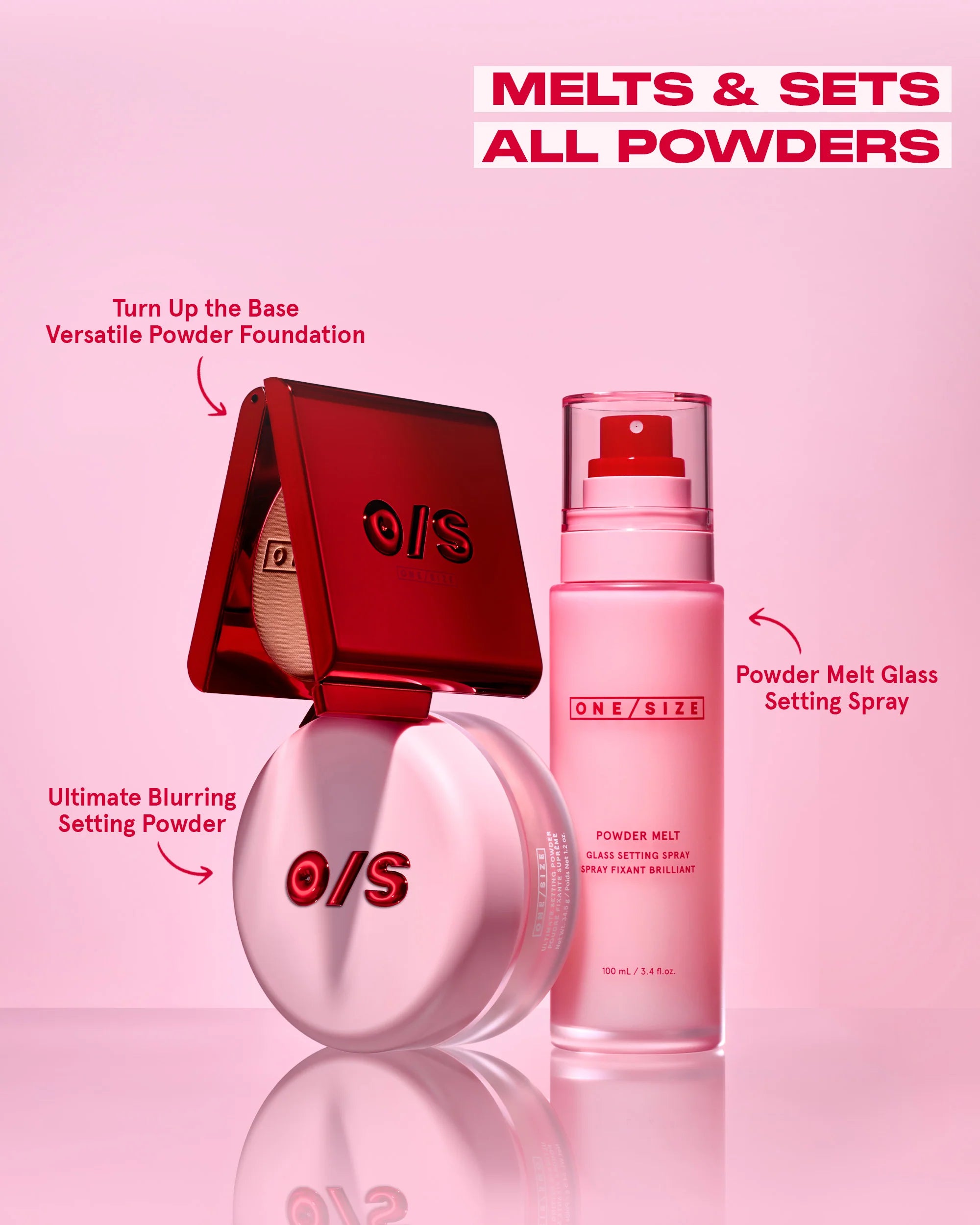 ONE/SIZE Powder Melt Glass Setting Spray