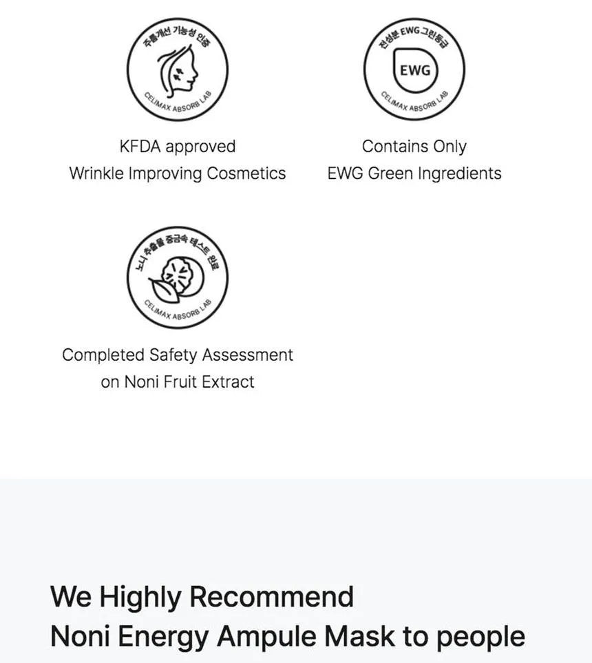 The Real Noni Energy Ampule Mask