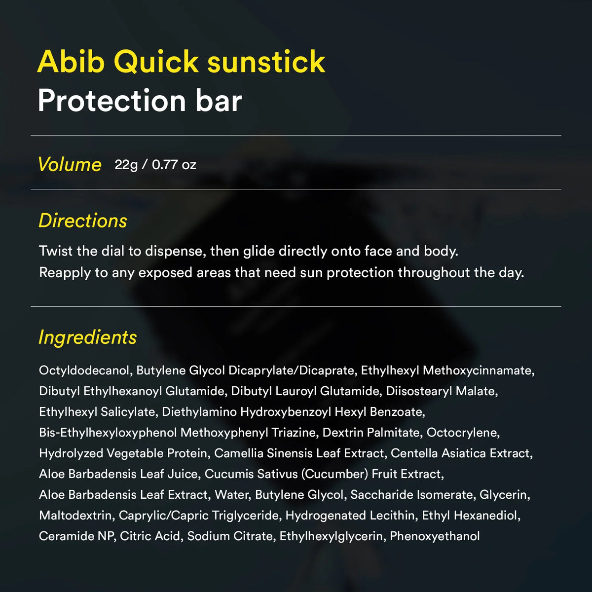 Abib Quick Sunstick Protection Bar SPF50+ PA++++