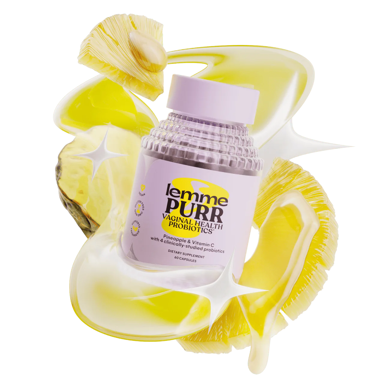 Lemme Purr Vaginal Health Probiotics – 60 Vegan Capsules