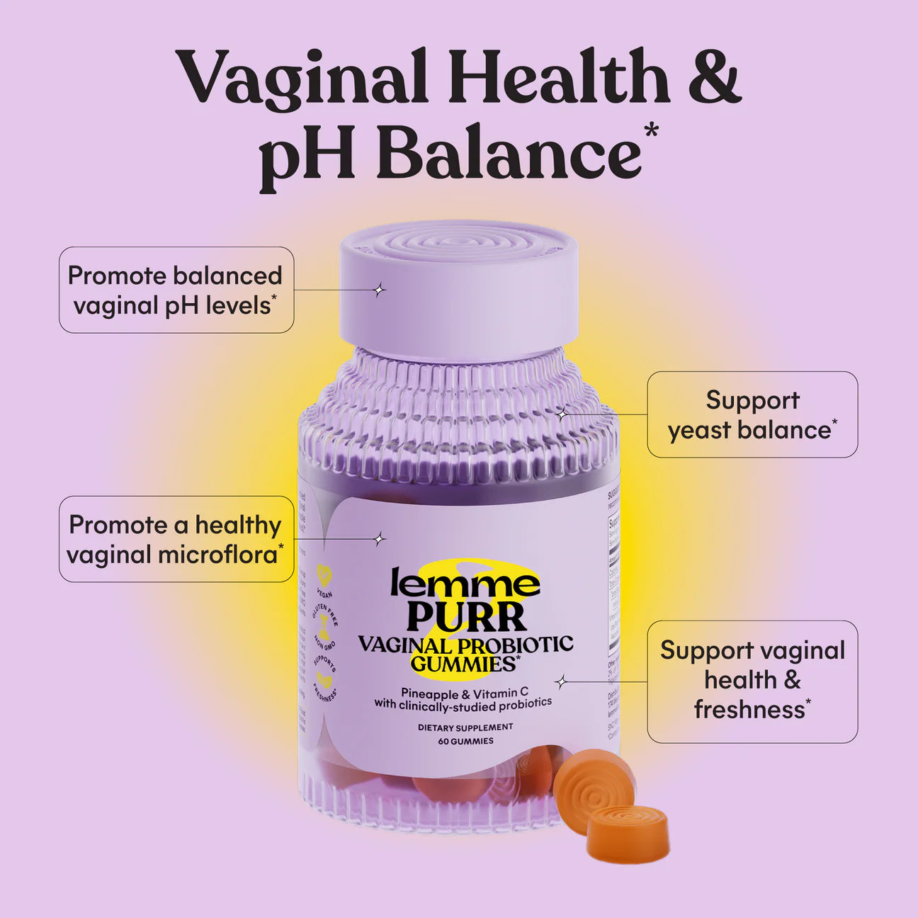 Lemme Purr Vaginal Probiotic Gummies