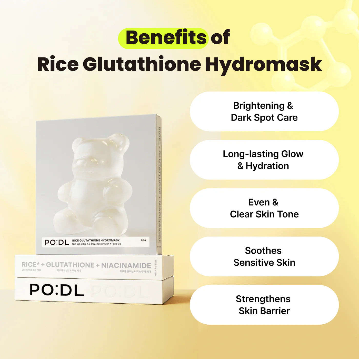 Rice & Glutathione Tone-Up Hydro Gel Mask