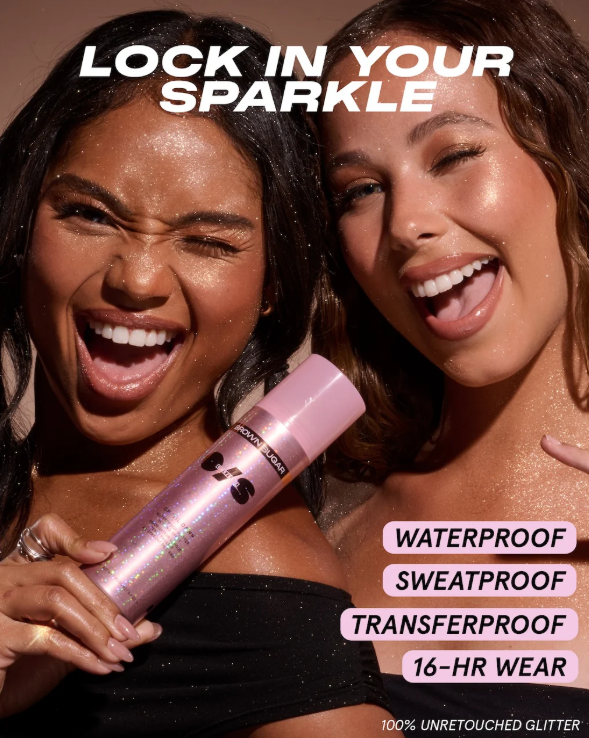 On ‘Til Dawn Waterproof Glitter Setting Spray – Brown Sugar