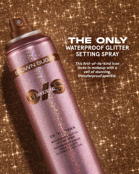 On ‘Til Dawn Waterproof Glitter Setting Spray – Brown Sugar