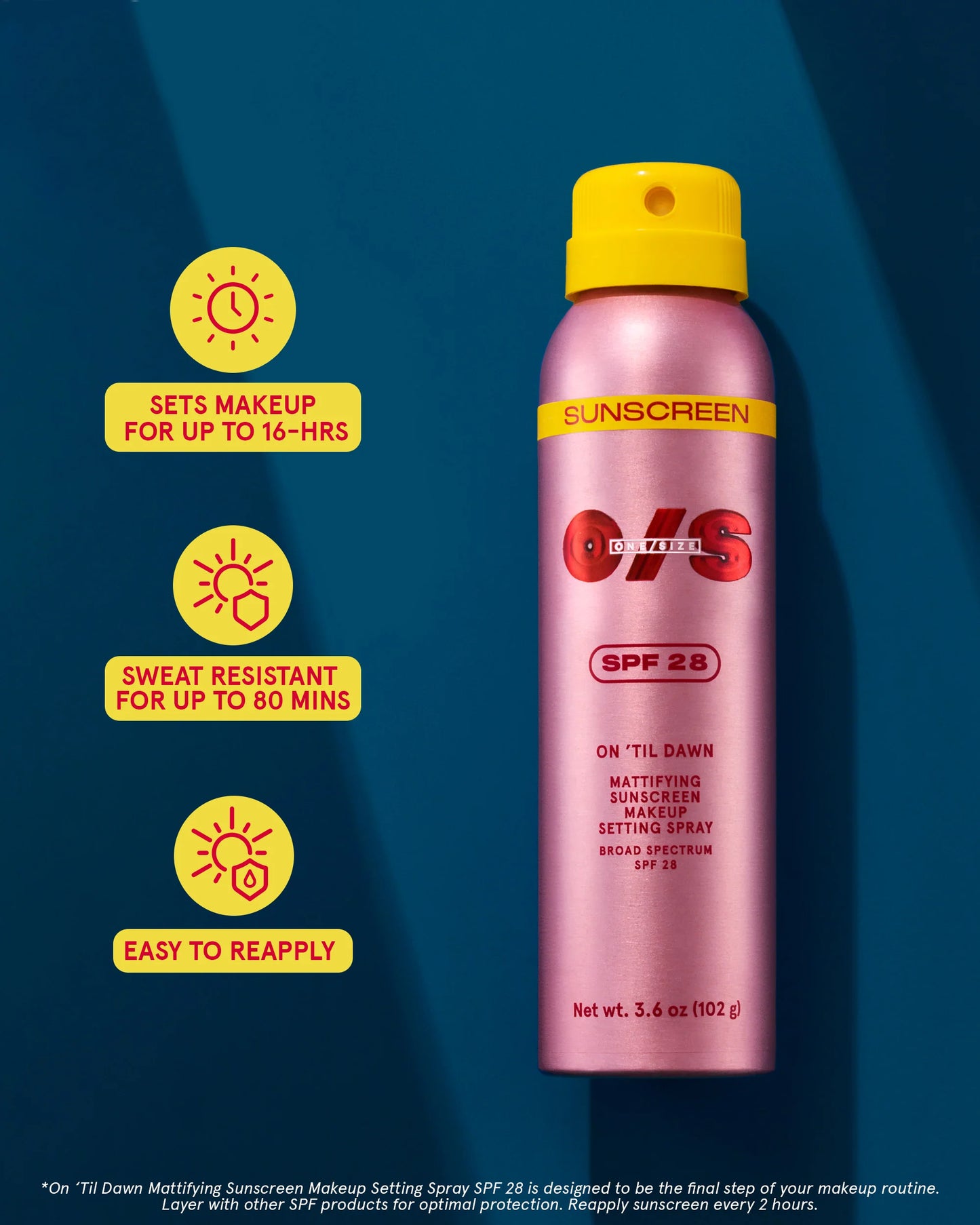 Mattifying Sunscreen Makeup Setting Spray SPF 28