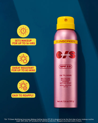 Mattifying Sunscreen Makeup Setting Spray SPF 28