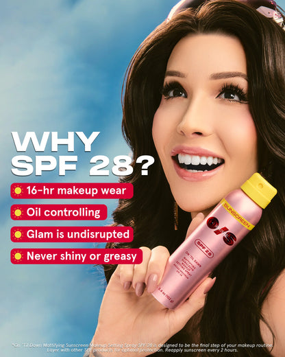 Mattifying Sunscreen Makeup Setting Spray SPF 28