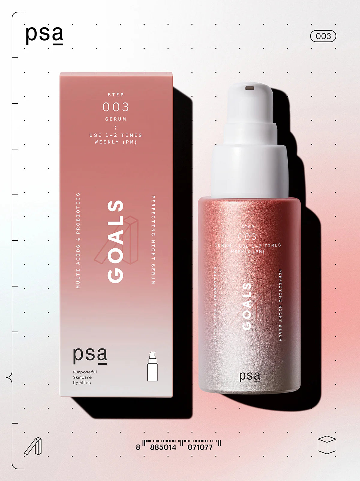 PSA Goals Multi Acids and Probiotics Perfecting Night Serum 30ml